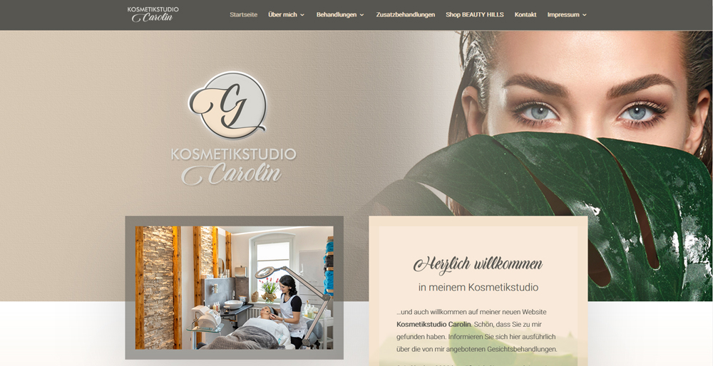 Webdesign Kosmetikstudio Carolin Sira Grohmann Werbeagentur