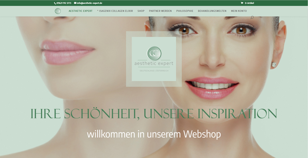 Webdesign Aesthetic Expert Sira Grohmann Werbeagentur