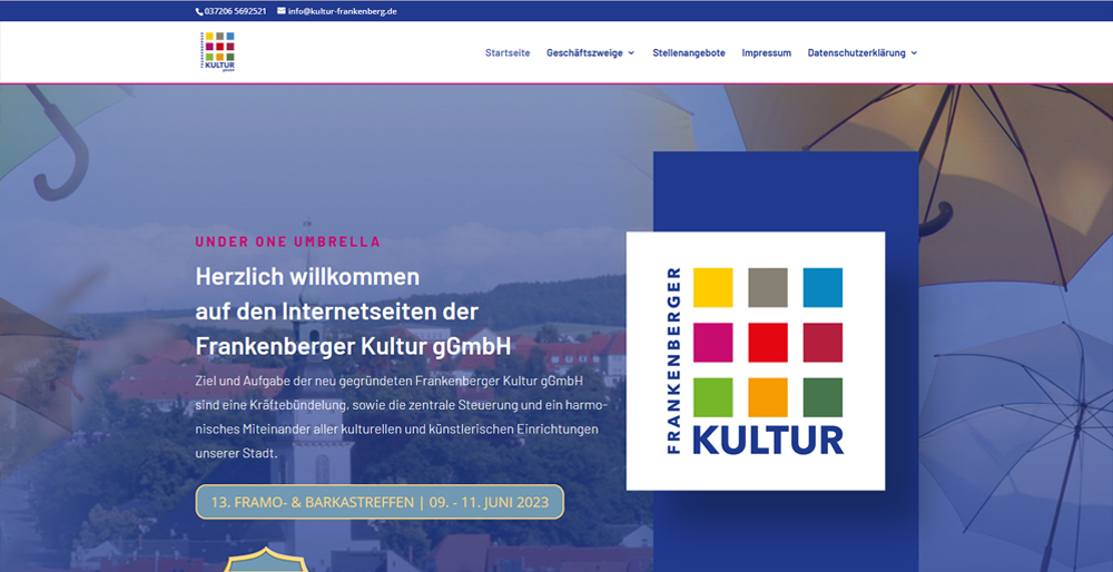 Webdesign Kultur GmbH Frankenberg Sira Grohmann Werbeagentur